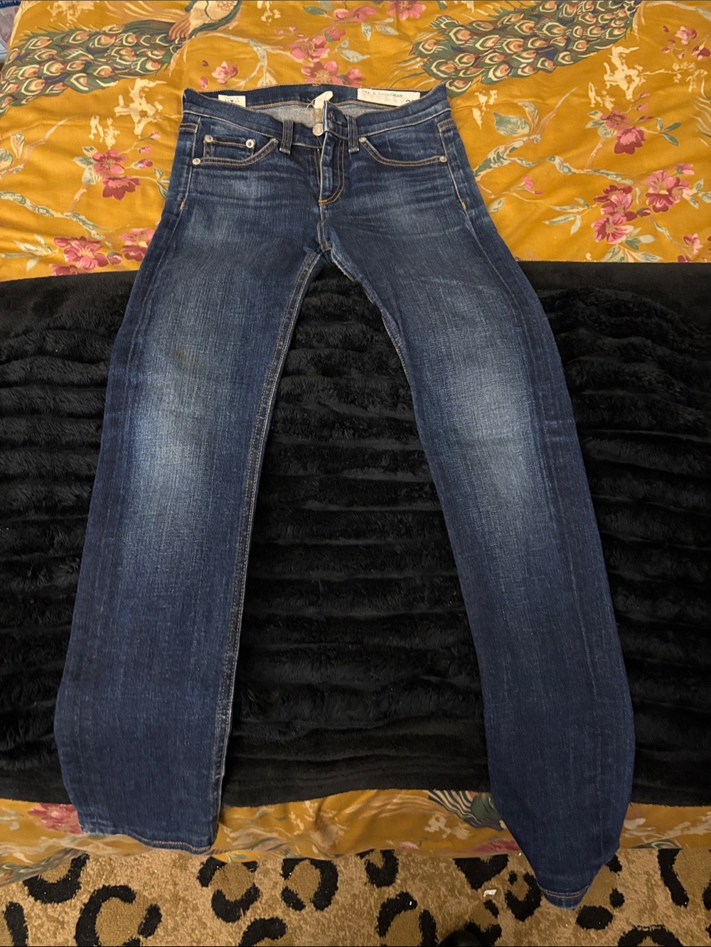 rag & bone Dark Blue Straight Leg Jeans